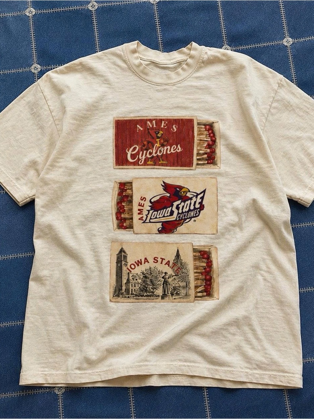 Iowa State Cyclones Graphic Tee - Cream Men’s Shirt